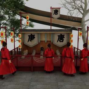 中式古代人物3D模型下载